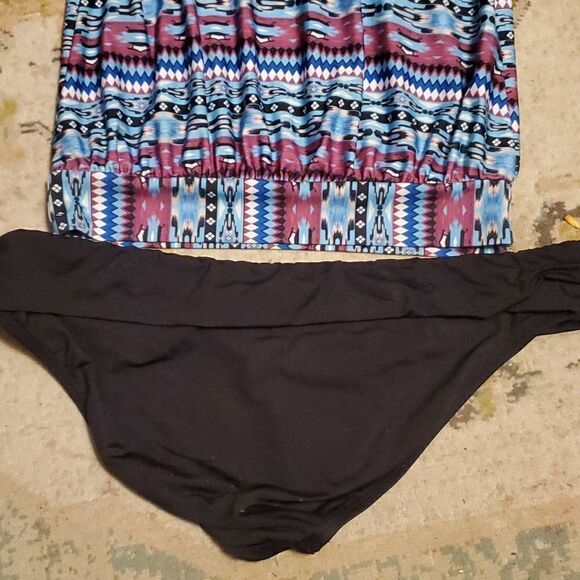 Women Summer Retro Tankini Set Padded Swimming Costume Swimwear Swimsuit Bathing - Picture 7 of 10